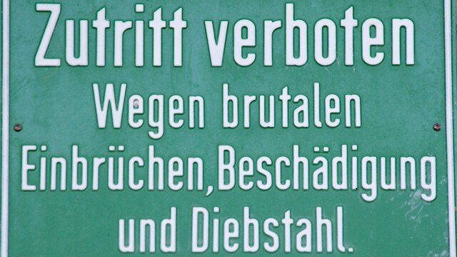 Zutritt verboten