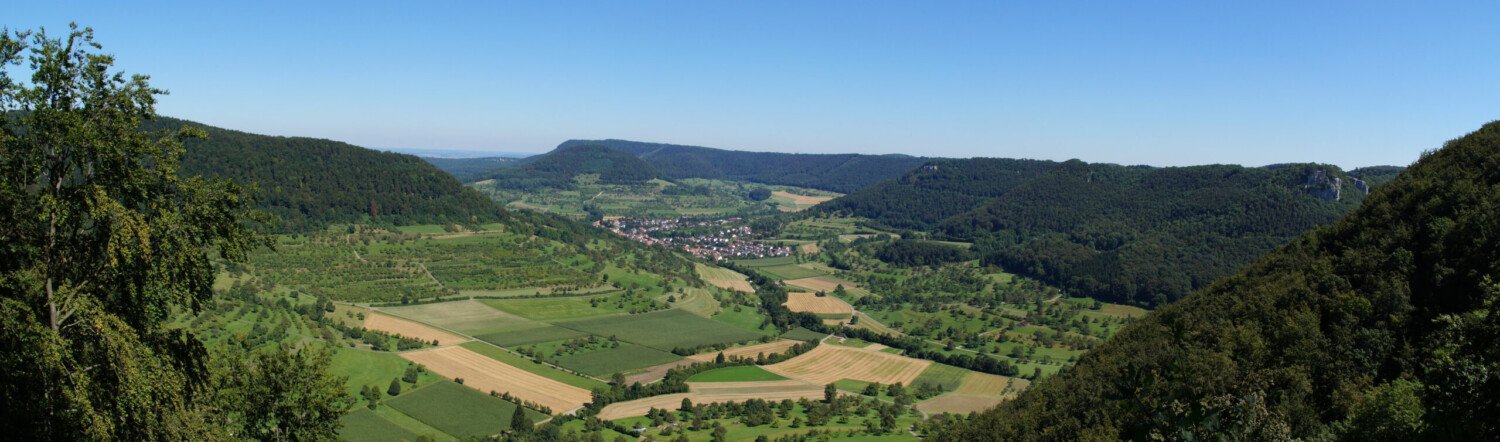 Blick von der Ruine Reußenstein